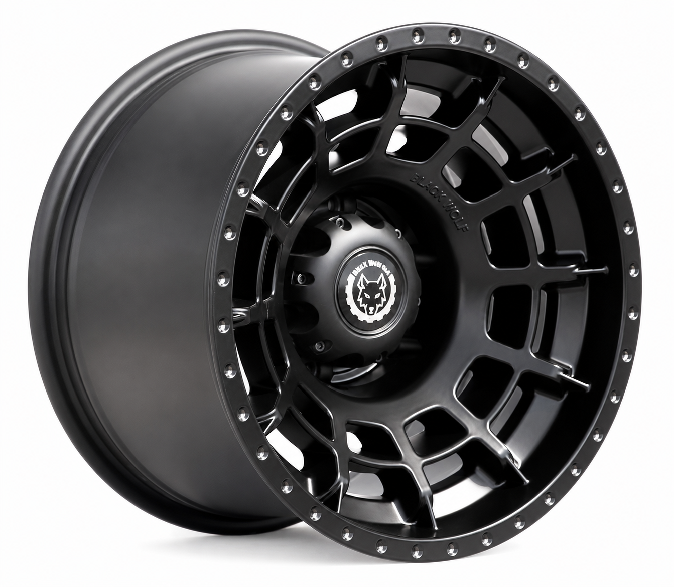 Black Wolf 1071 16X10 5X127 ET-44 Matte Black