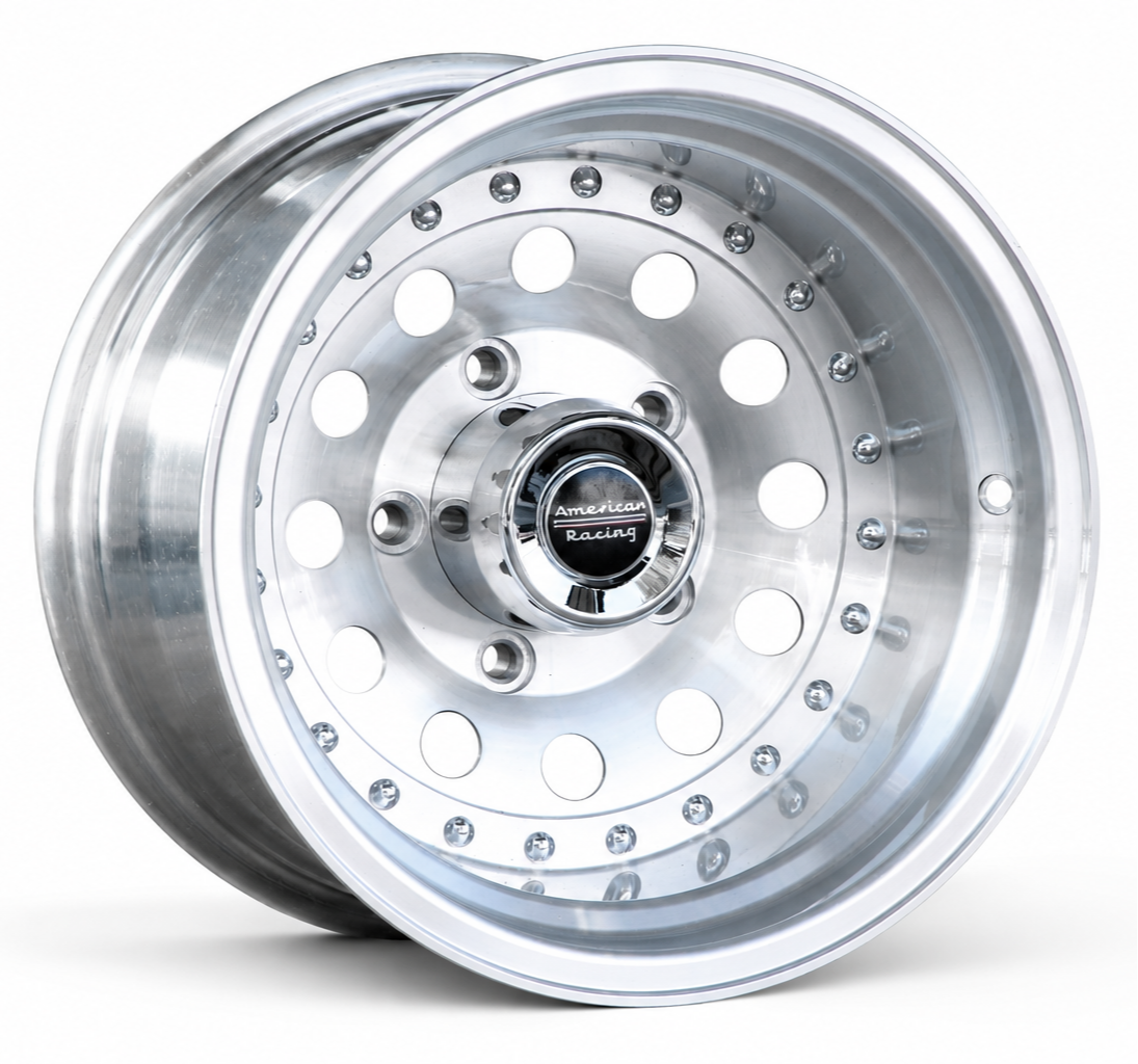 American Racing AR62 Outlaw II 15X10 5X139.7 ET-38 Machined W/ Clear Coat