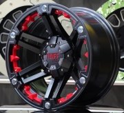 Tuff T-01 16X8.0 6X139.7 ET-10 Matte Black/Red İnserts