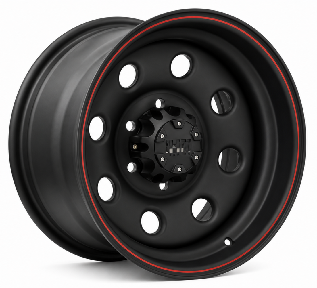 HD Wheels 17X10 6X139.7 ET-30 Matte Black/RL