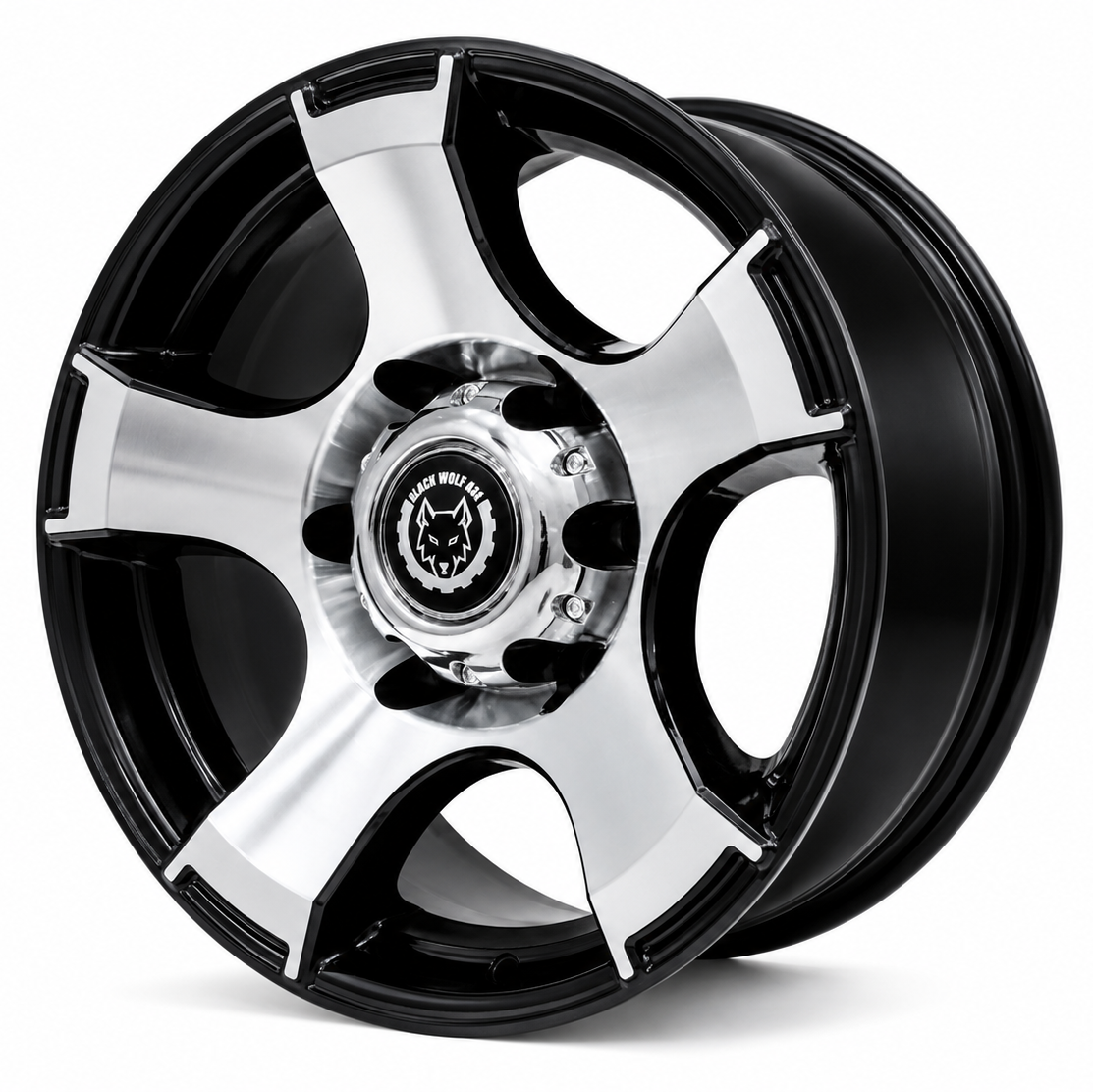 Black Wolf 1195 15X8.0 6X139.7 ET-10 Black Polished