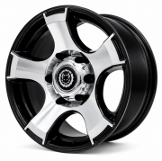 Black Wolf 1195 15X8.0 6X139.7 ET-10 Black Polished
