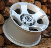 Black Wolf 1195 15X8.0 5X139.7 ET-10 Silver Polished